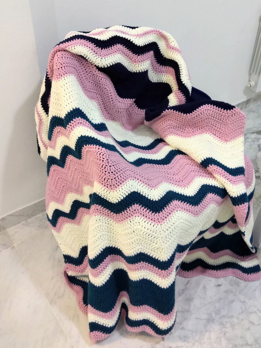 Easy ripple blanket pdf pattern product image (2)