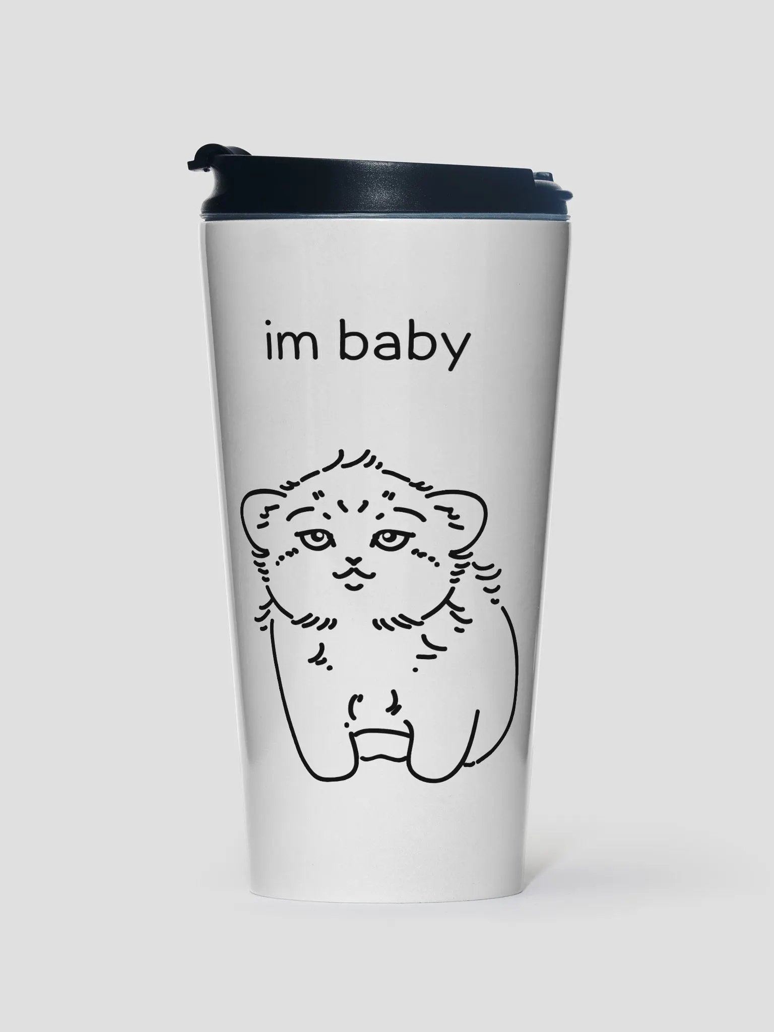 I'm Baby Manul - Steel Travel Mug product image (1)