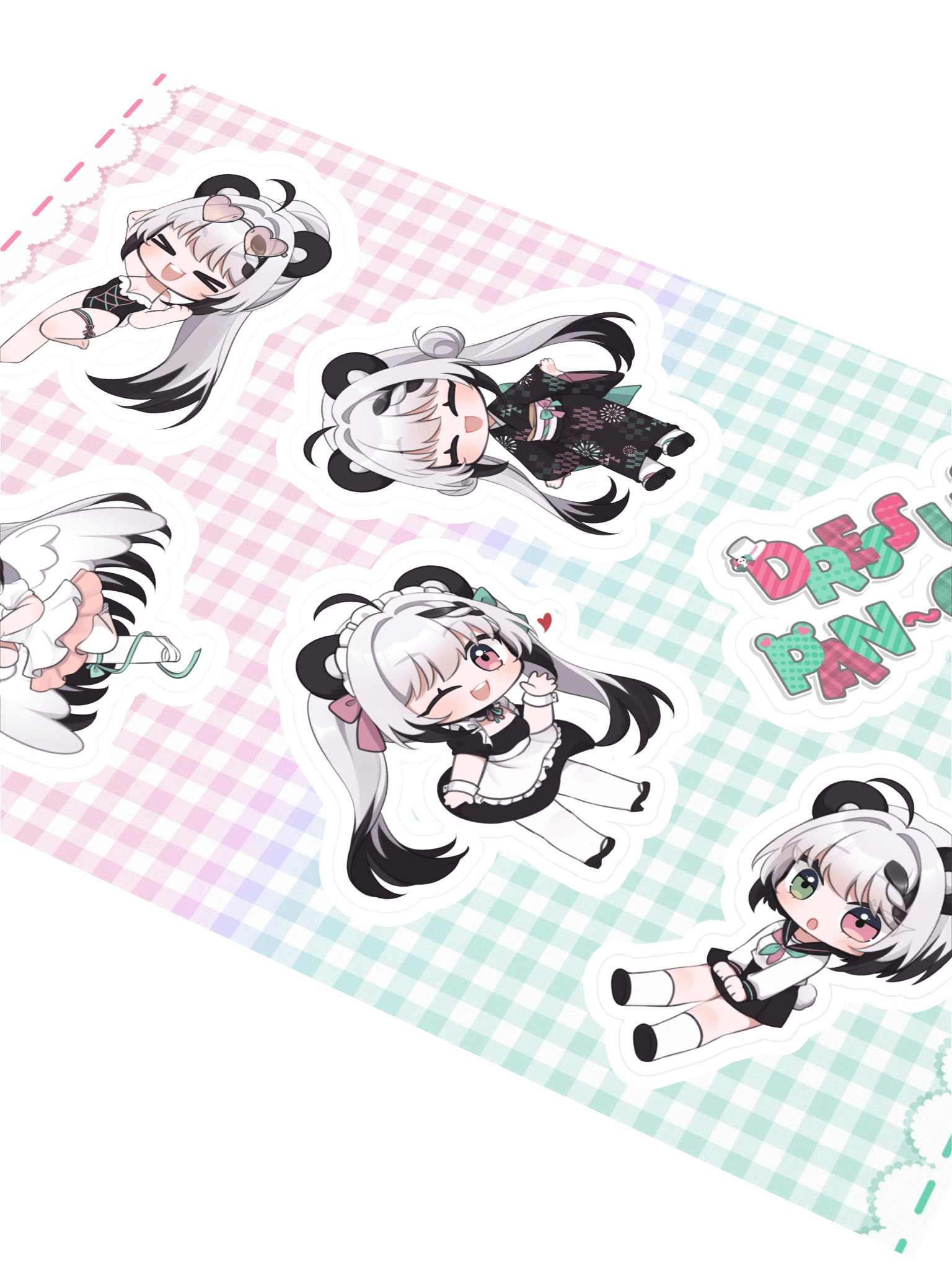 Utano Pandora 'Dress up Pan-chan' Sticker Set product image (2)