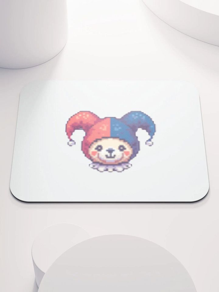 Pixel Art Teddy Bear Jester Mouse Pad product image (1)
