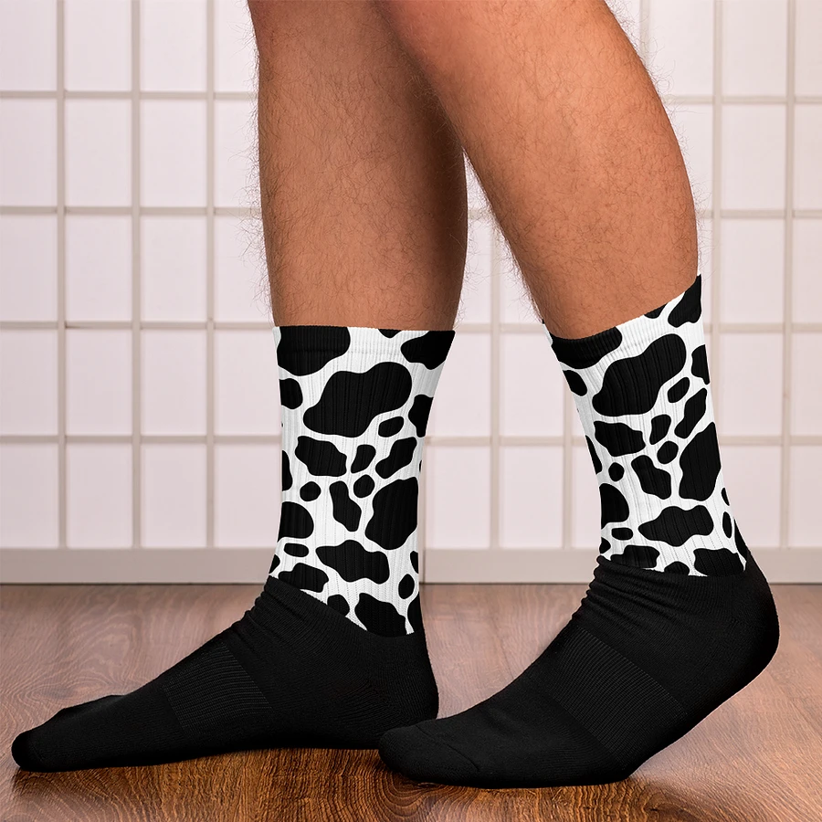 Cow Print Socks - Black & White product image (20)