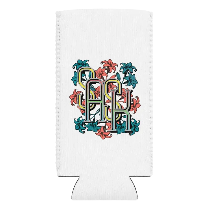 Sask Saskatoon Saskatchewan Flower Floral Charm Can Cooler product image (2)
