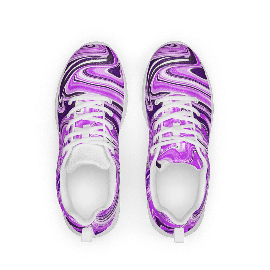Women's Athletic Shoes - Purple Digital Fluid Art product image (4)
