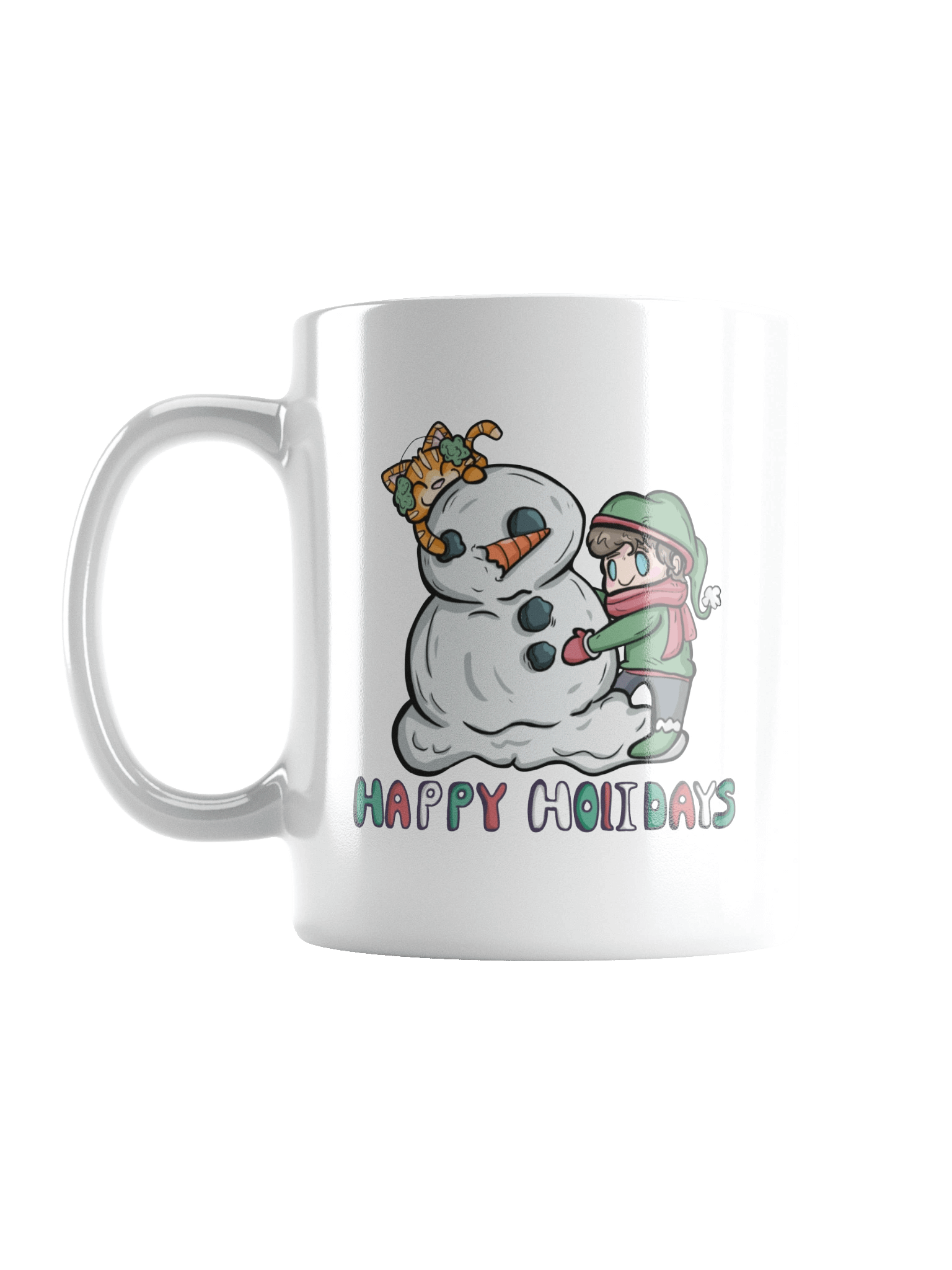 Arcade Warrior Happy Holidays White Mug Christmas 2025 product image (1)