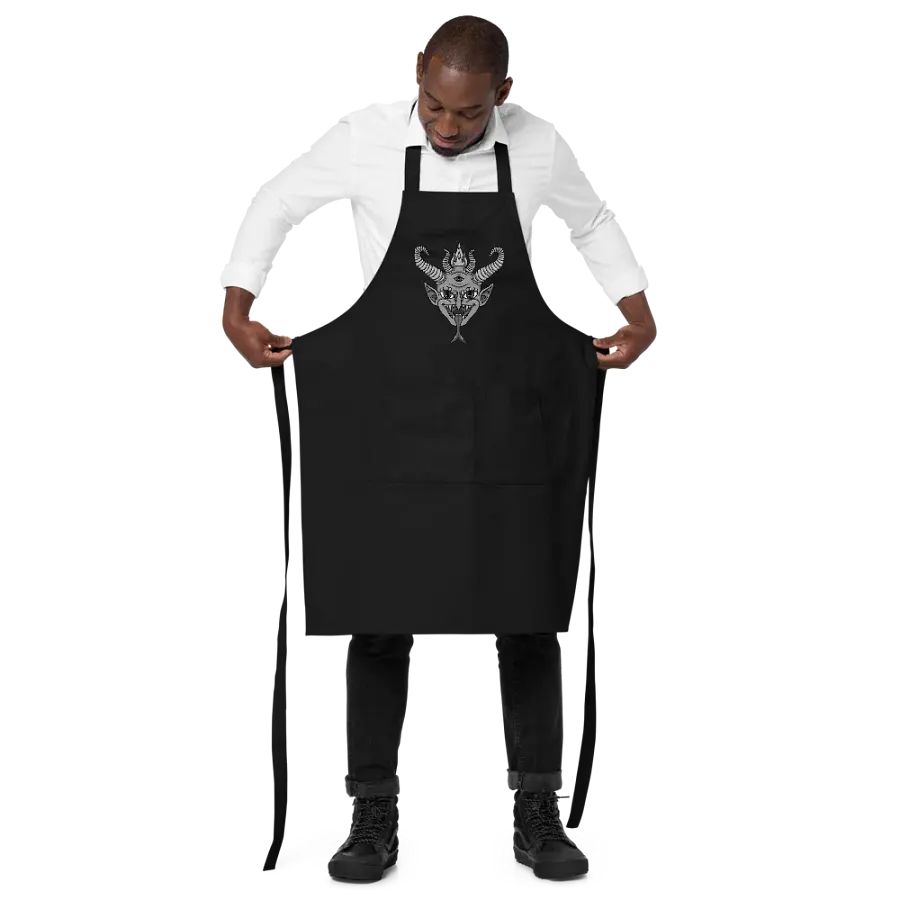 Black & Gray Oni Goblin Apron - Ink, Stain, and Style Ready product image (2)