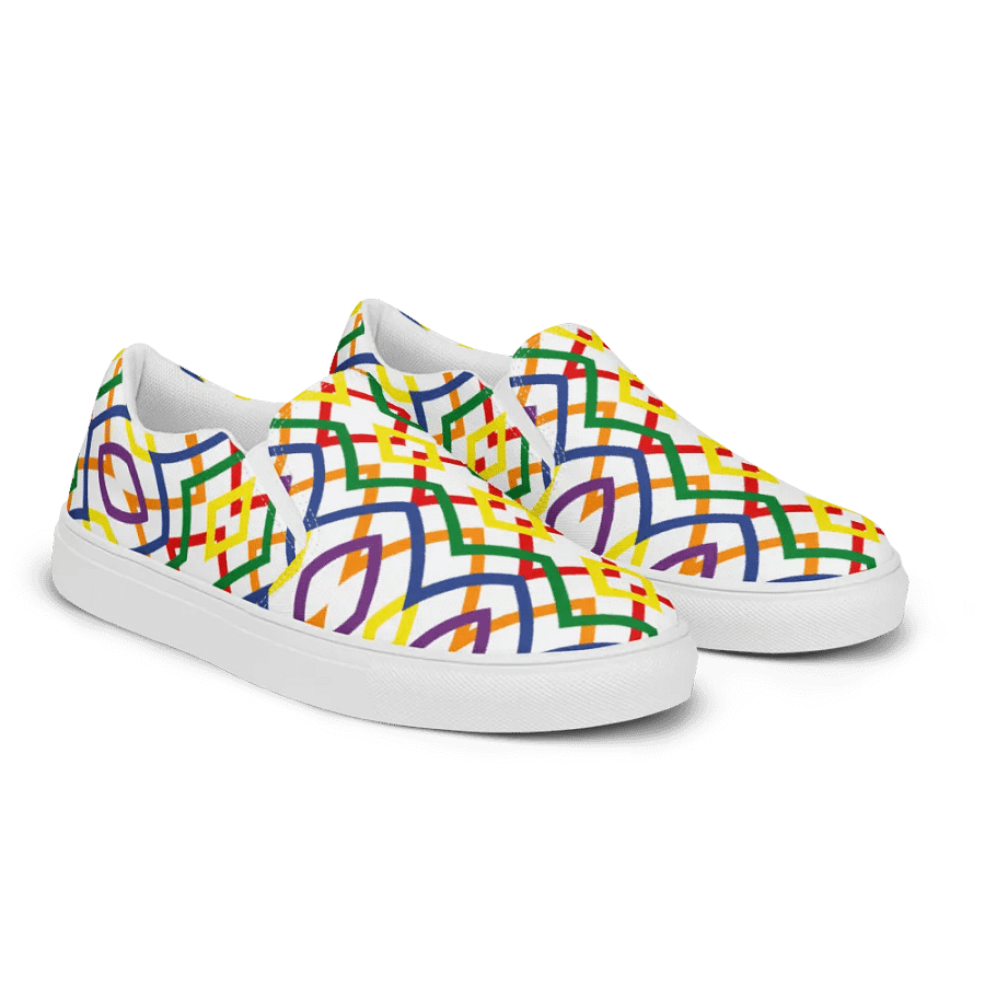 Mens Slip On Canvas - Rainbow (b) product image (9)