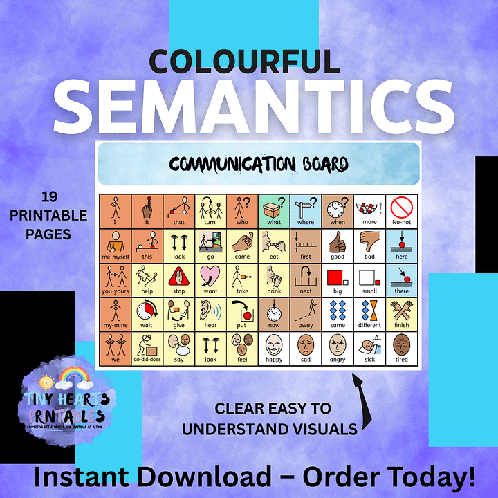 Colourful Semantics Vocabulary Boards | 19 Pages of Core & High Frequency Words | SEN, Visual Support, Speech & Language Printable product image (2)