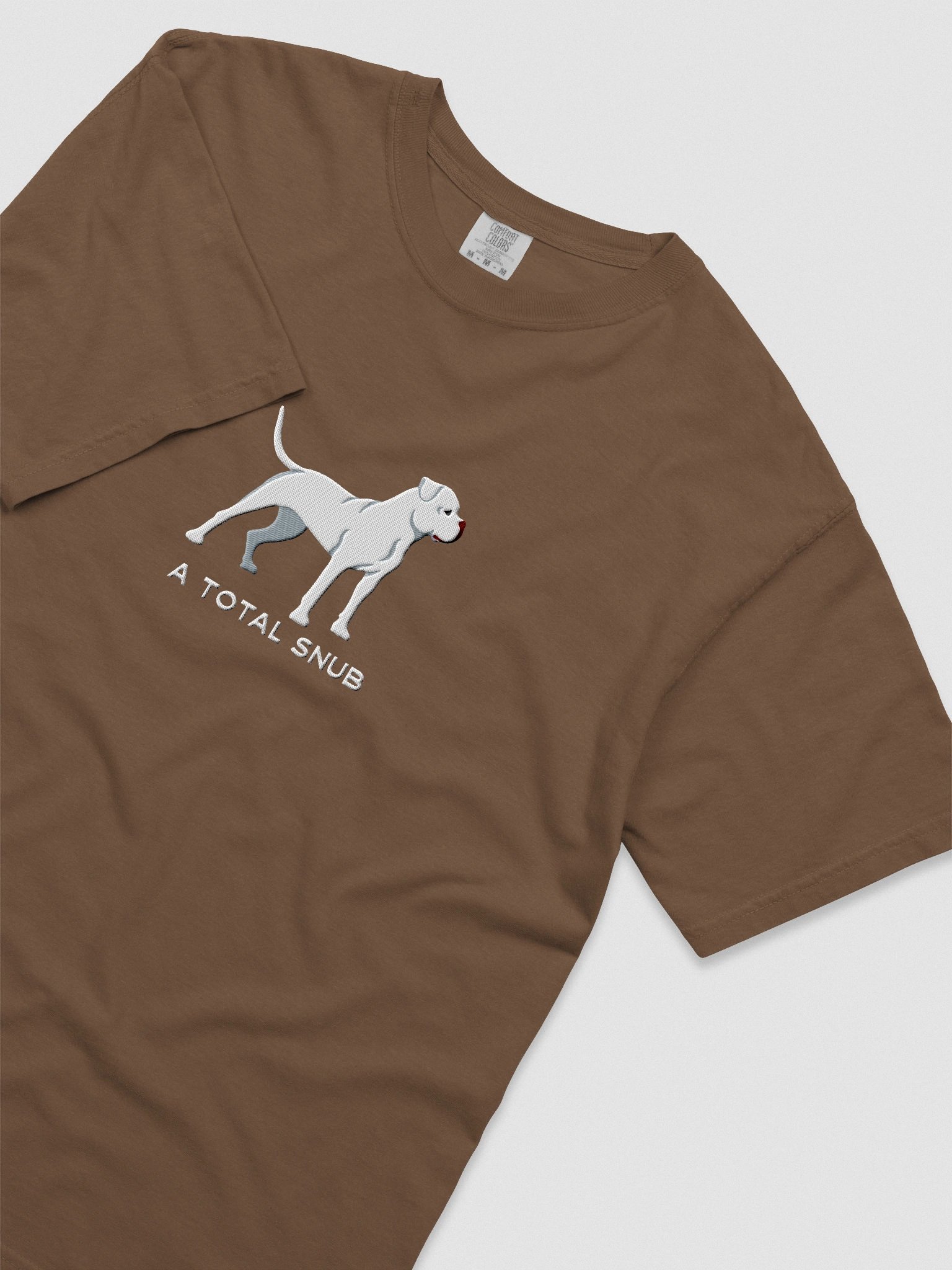A Total Snub T-Shirt(Embroidered) of an American Bulldog(White) product image (8)
