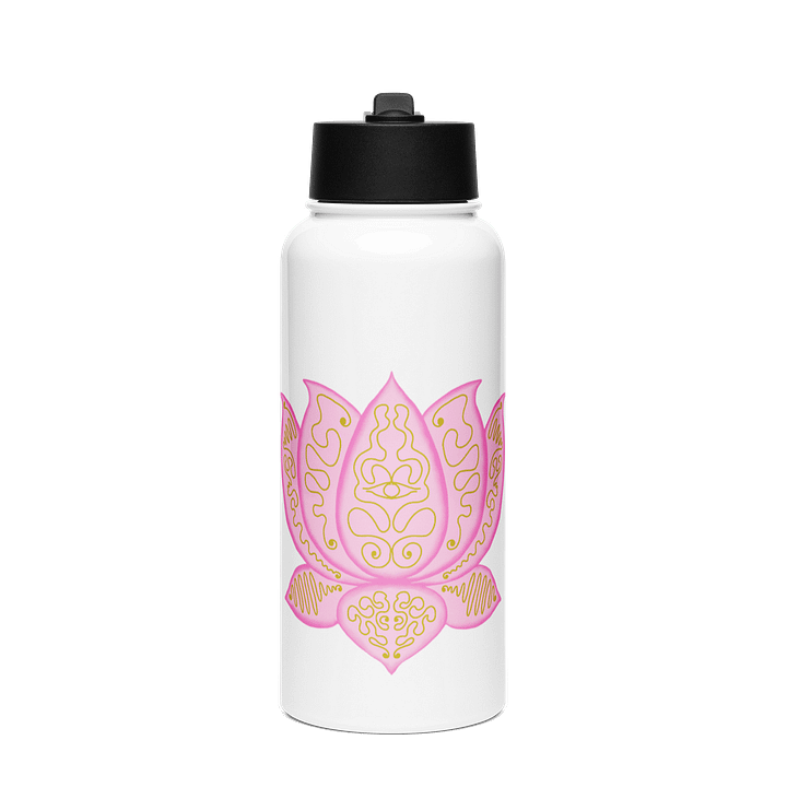 Golden Lotus Stainless Steel Water Bottle product image (1)