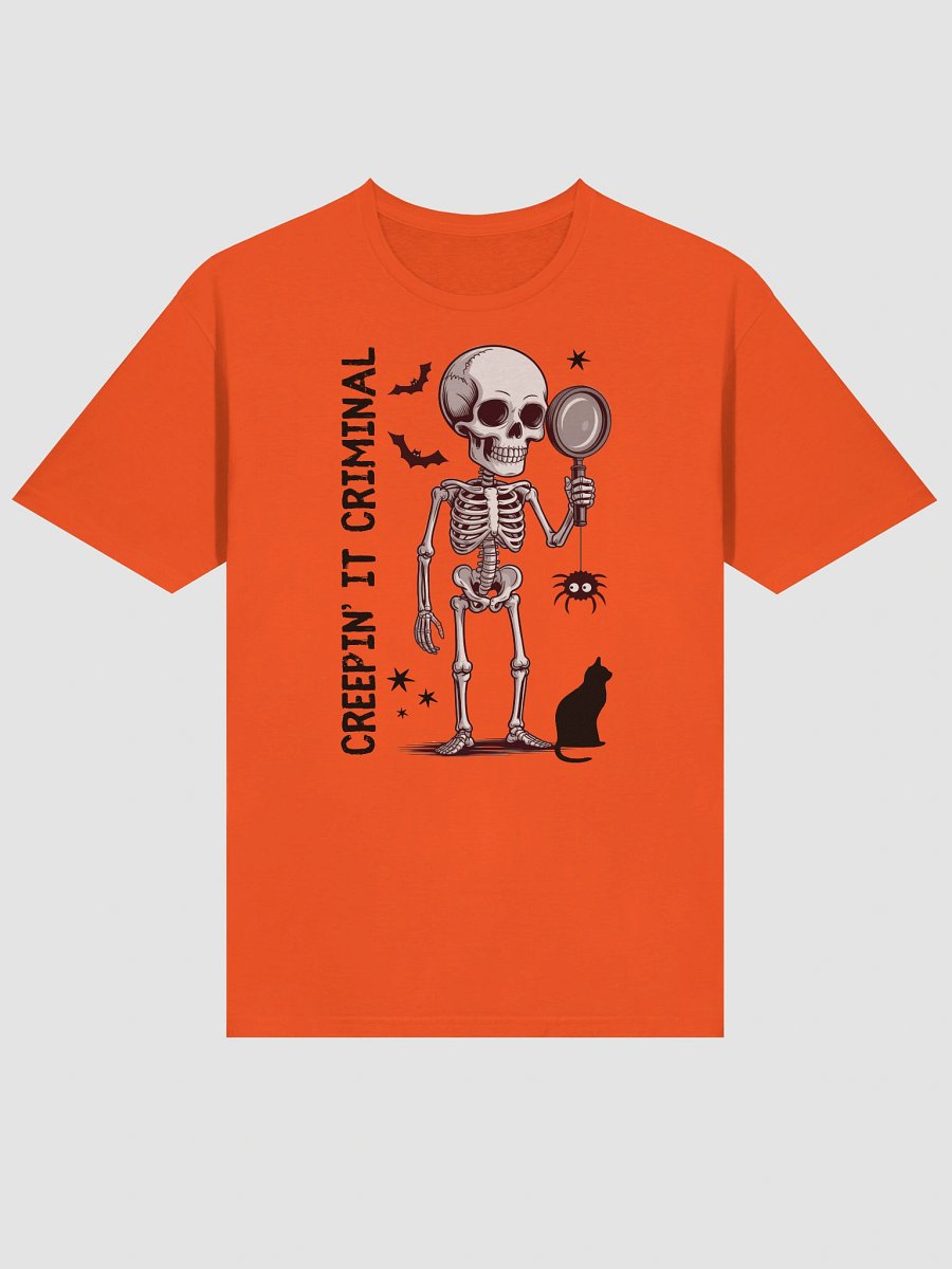Creepin’ It Criminal Halloween T-Shirt for True Crime Lovers - Light product image (4)
