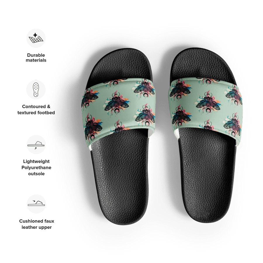 Skull Moth Comfort Women's Slides product image (11)