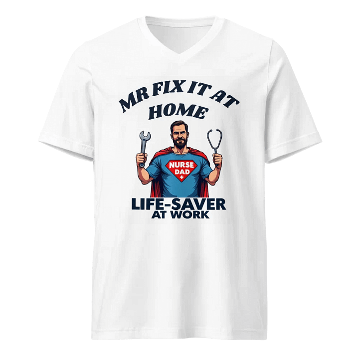 Superhero Nurse Dad V-Neck Tee product image (1)
