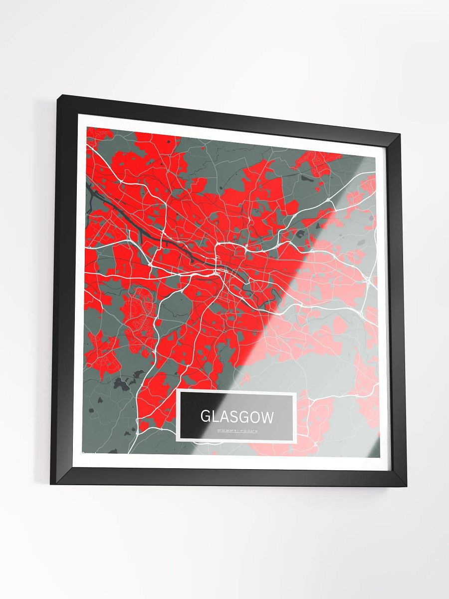 Framed Square Glasgow Art Maps product image (3)