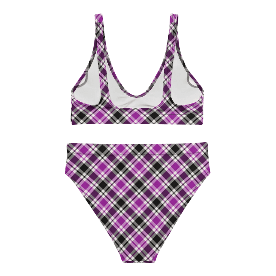 Purple, Black and White Plaid Bikini product image (4)