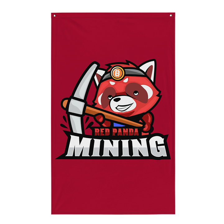 Red Panda Mining Flag product image (1)