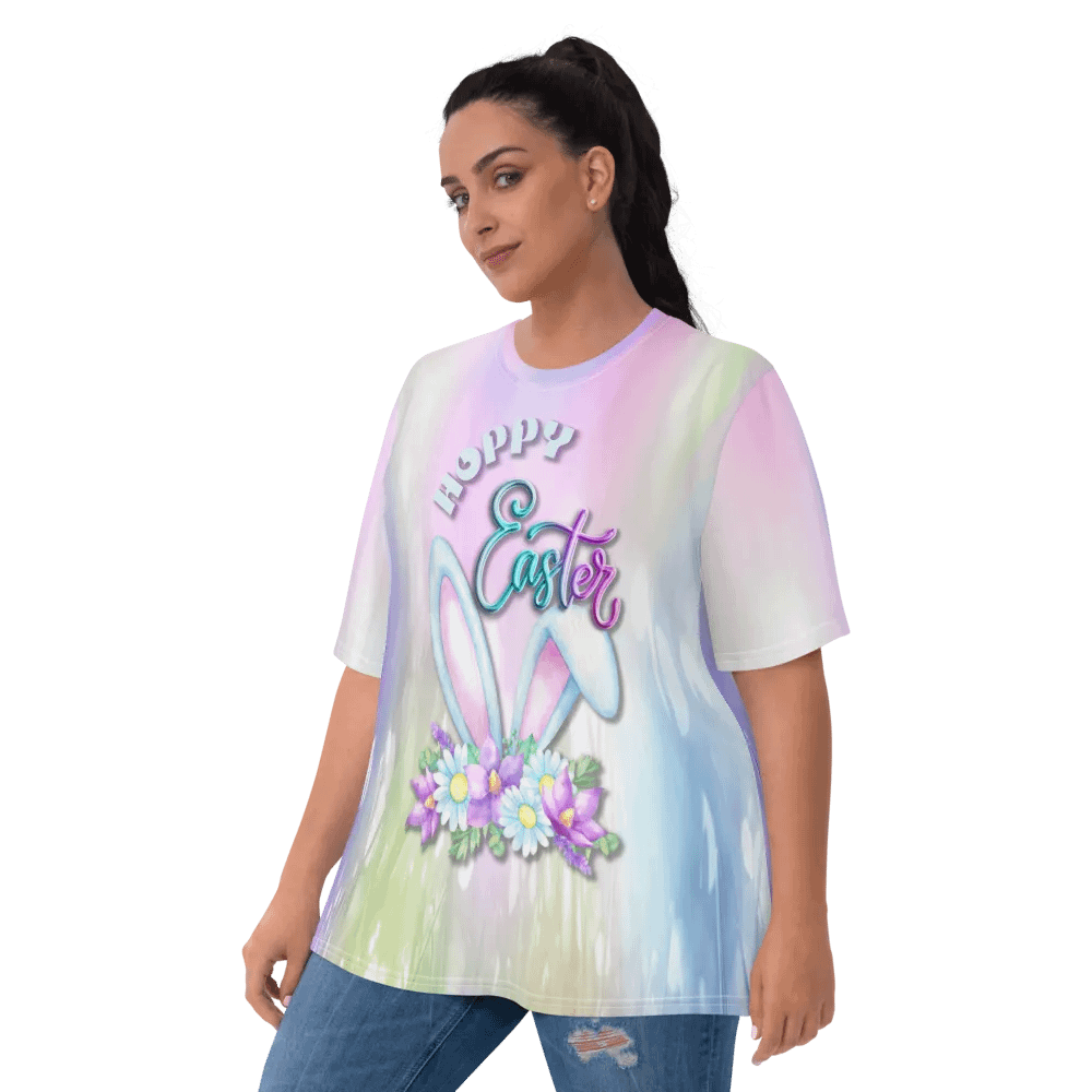 Hoppy Easter All Over Print T-shirt product image (6)