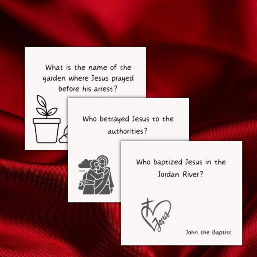 Bible trivia printable cards, New testament bible trivia game, Church Bible Games, Christian Games product image (5)