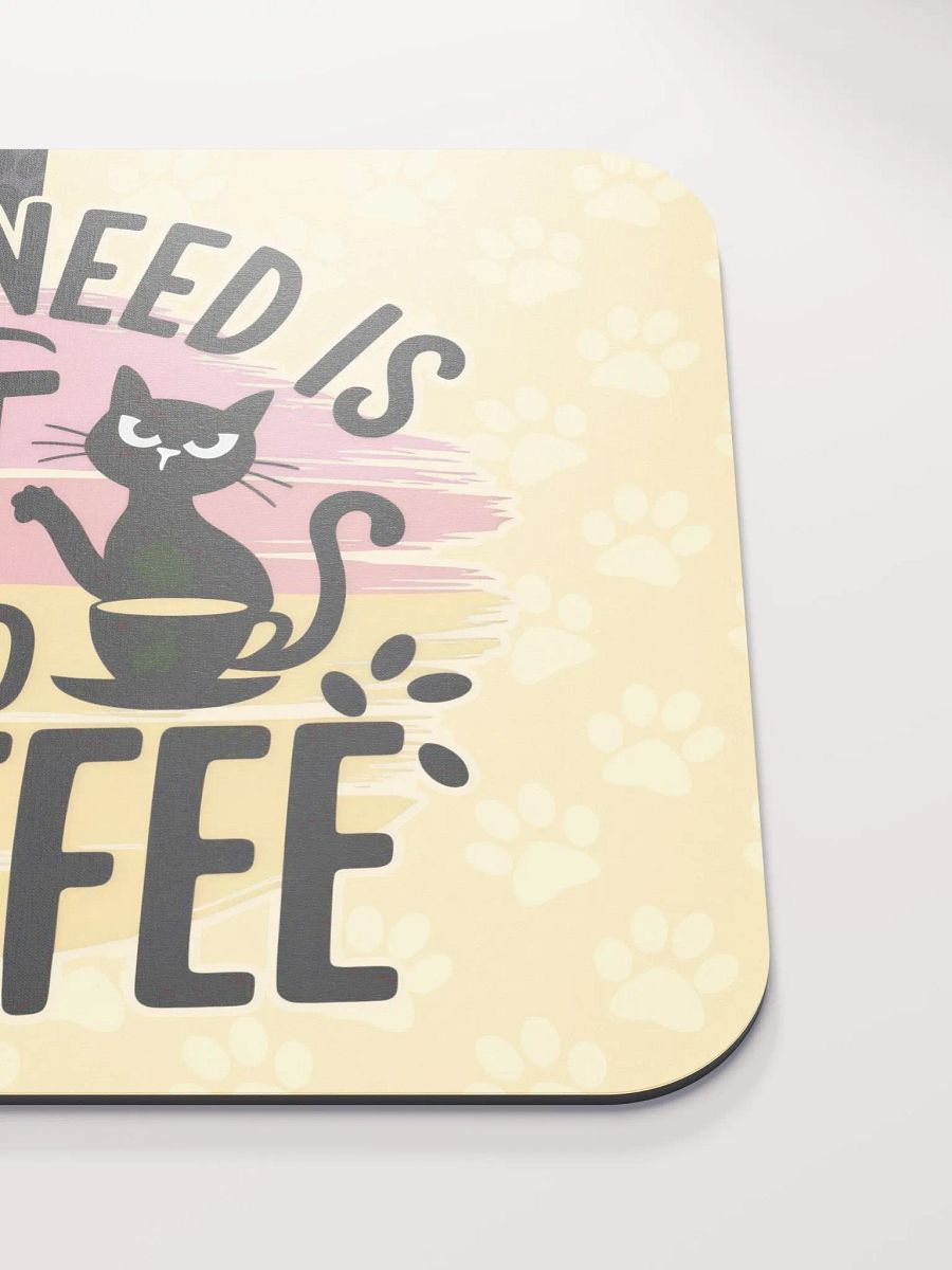 Cat & Coffee Vibes Mouse pad product image (4)