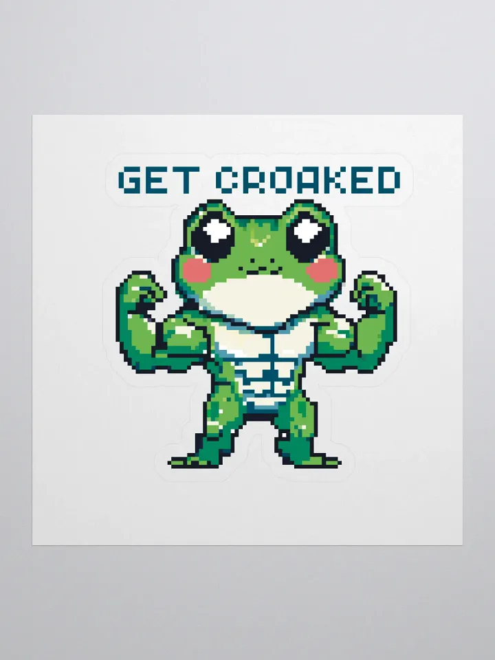 Get Croaked Yoked Pixel Frederick Sticker product image (1)