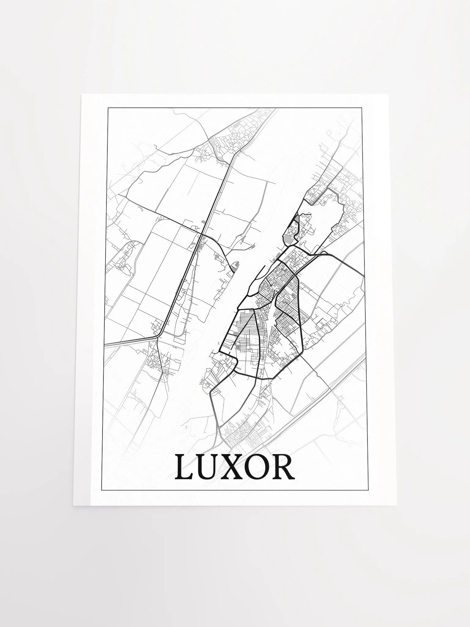 Luxor, Egypt, city map print product image (19)
