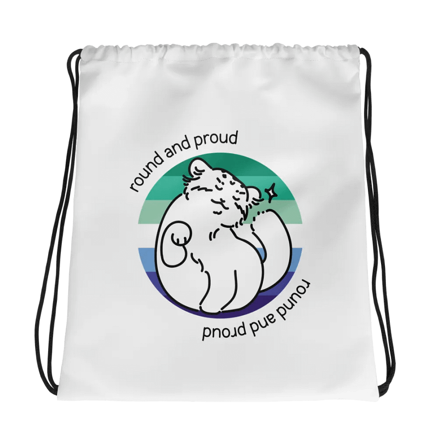 Round and Proud Manul Gay MLM Version - Drawstring Bag product image (1)