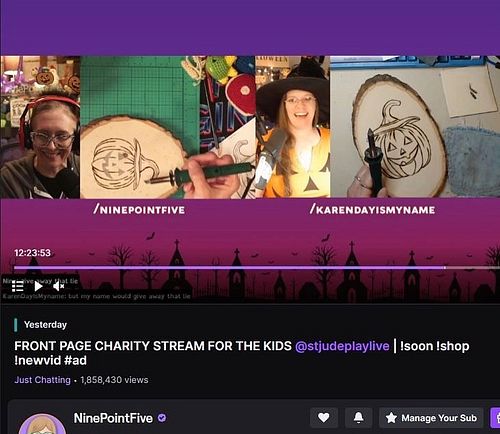 Had an absolute blast hanging out with this legend  @ninepointfivecrafts yesterday while she was live all day on the front pa...