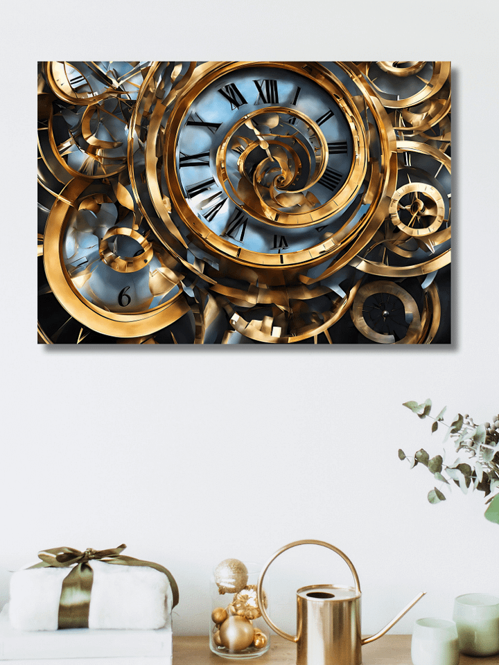 Time Confusion-5 | Canvas Artistic Wall Painting product image (2)