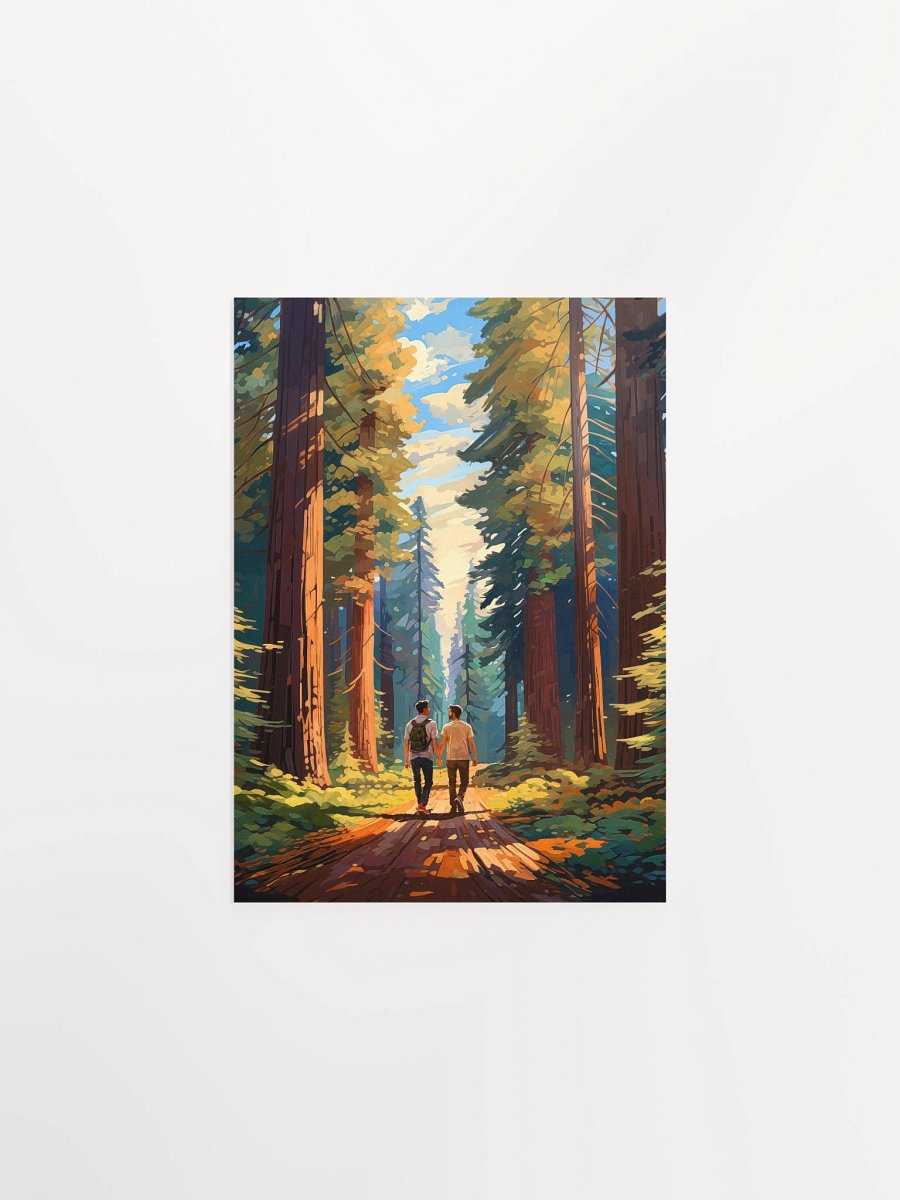 Seeing The Redwoods Together - Gay Couple Studio Art Print product image (2)