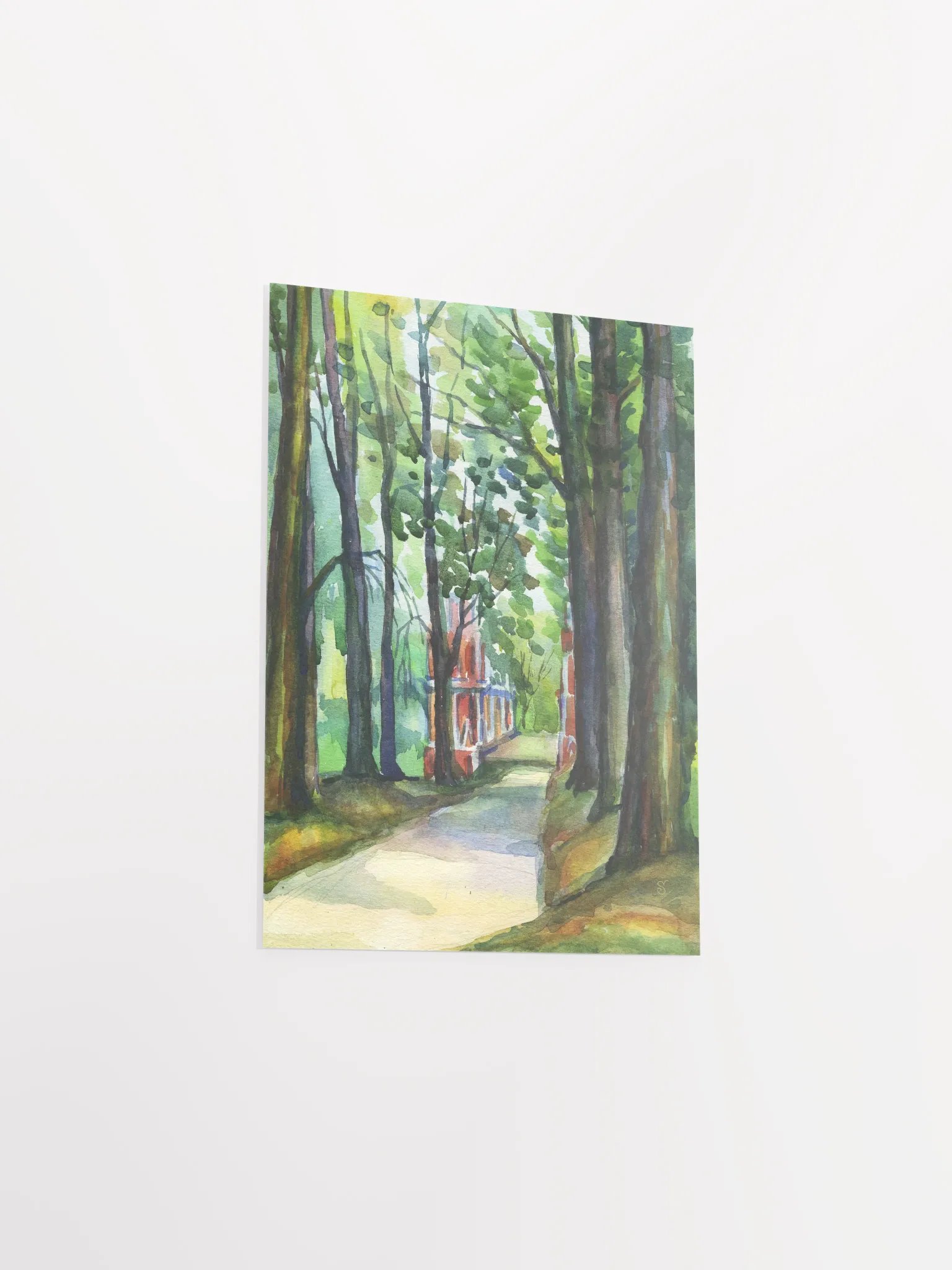Serene Pathway Watercolor Poster - Summer Alley product image (3)