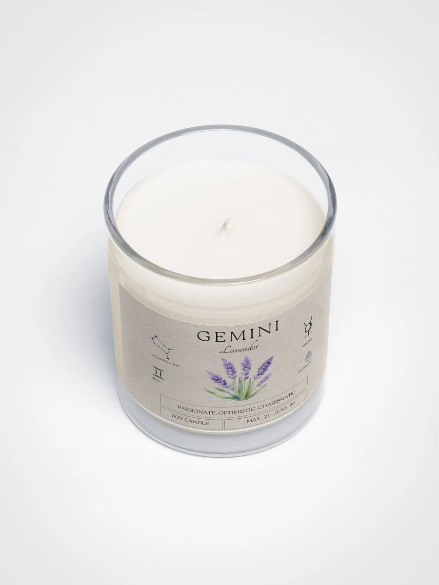 Gemini Birth Month Flower Birthstone Vegan Soy Wax Candle product image (4)