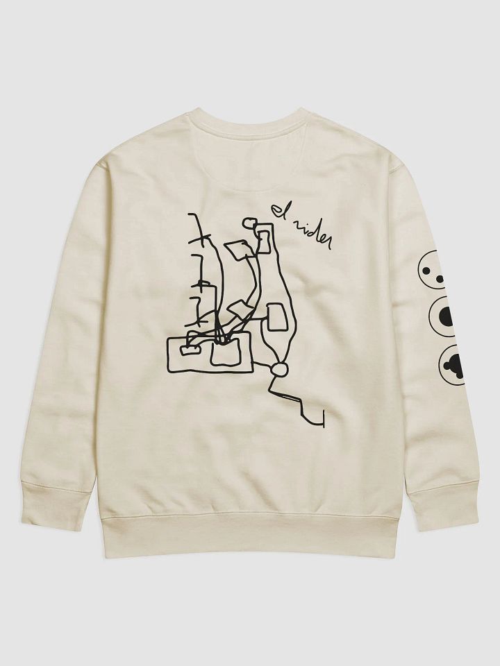 Sudadera algodón blanco hueso con cuello redondo Rider técnico product image (2)