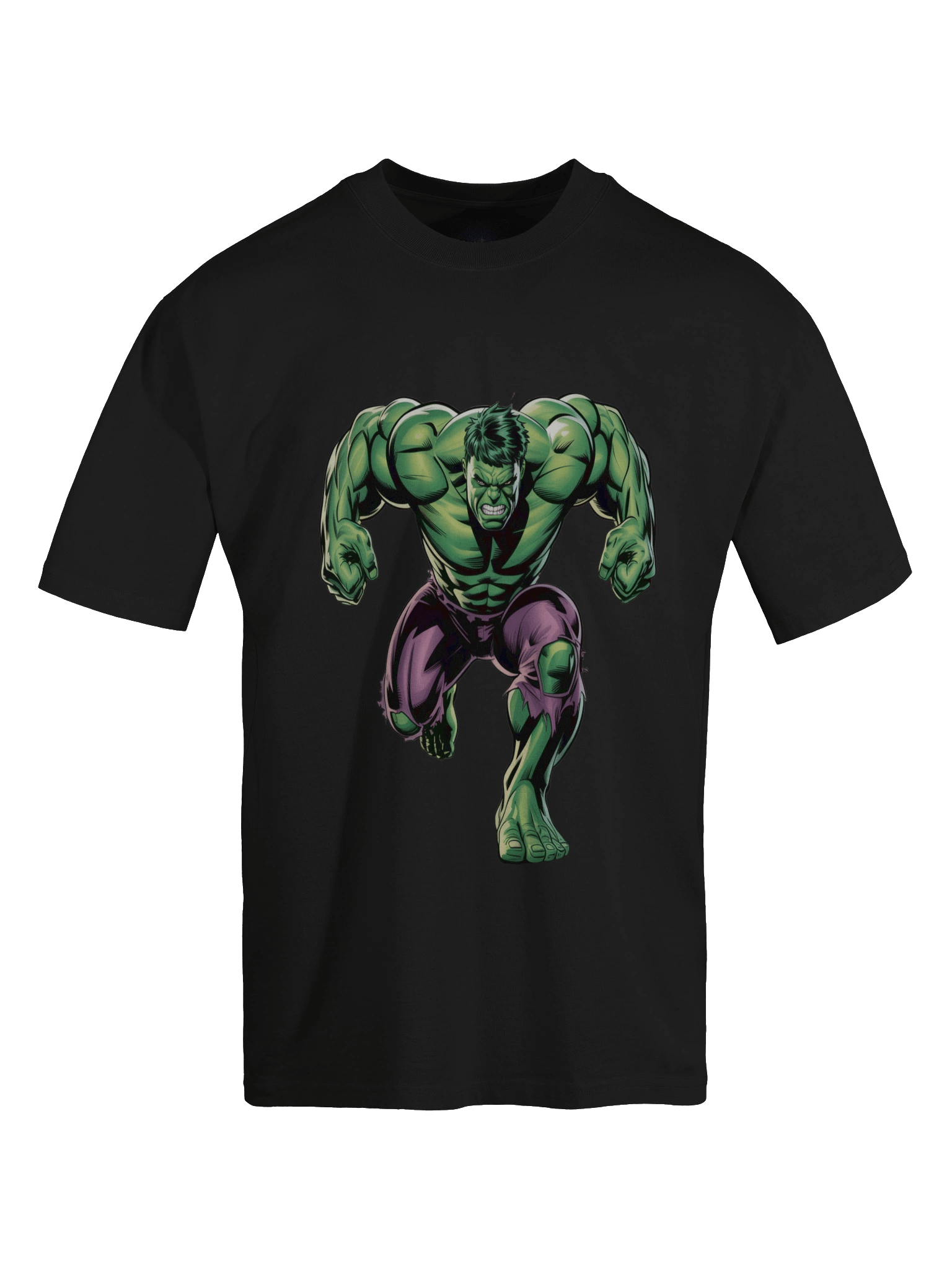 Monstrous Lurk: Hulk Shadowed Prowl Oversized Faded T-Shirt product image (1)