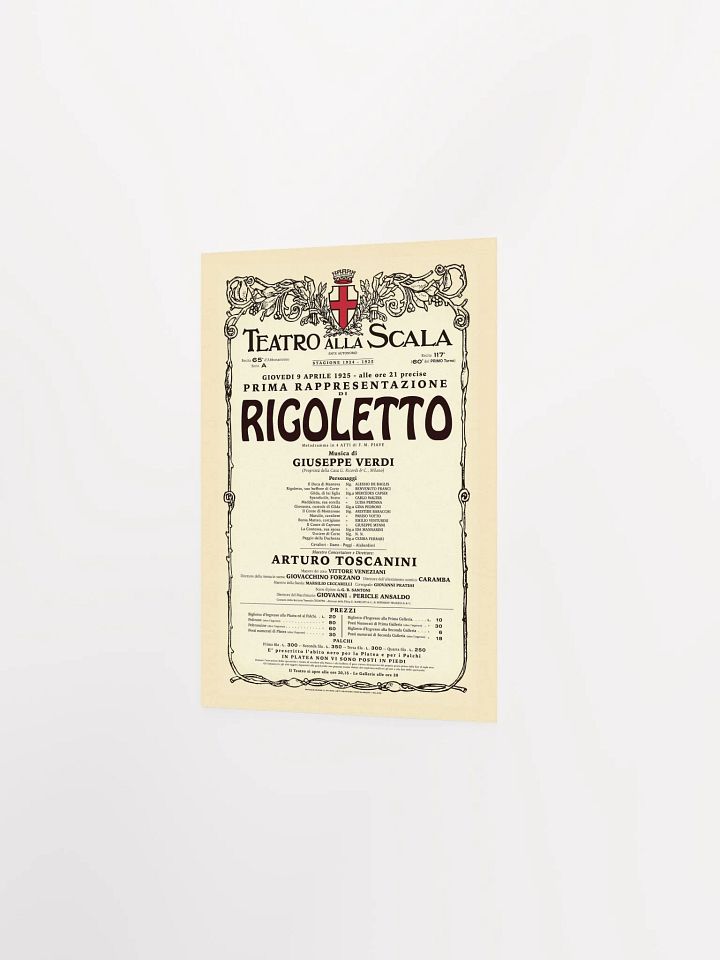 Vintage-Style La Scala Rigoletto Opera Poster product image (1)