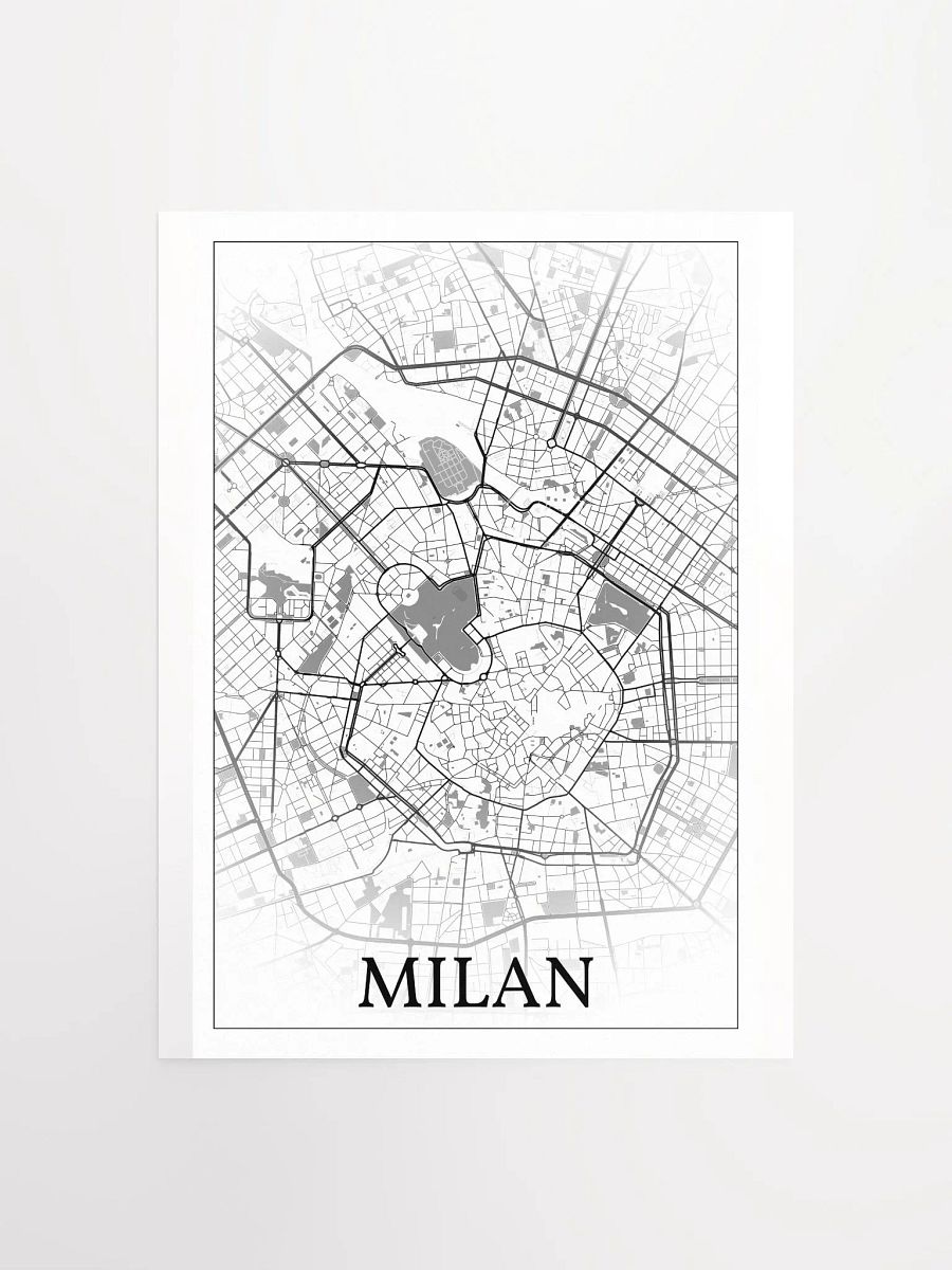 Milan, Italy, city map print product image (4)