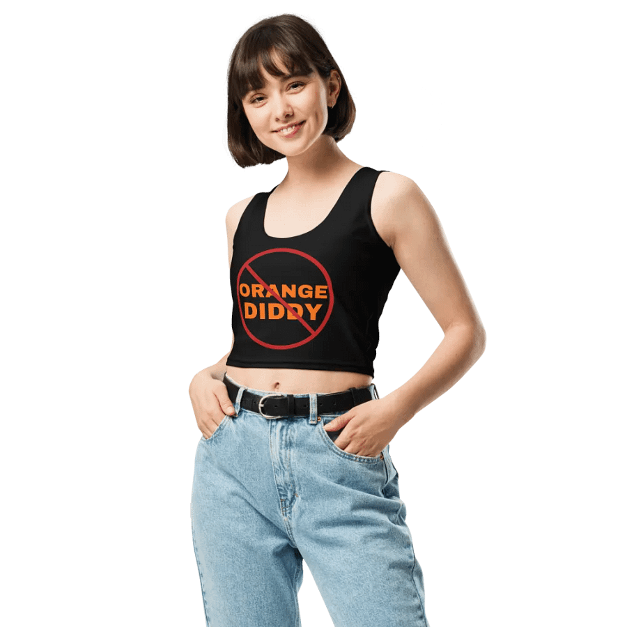 No Orange Diddy Stretchy Black Crop Top product image (12)