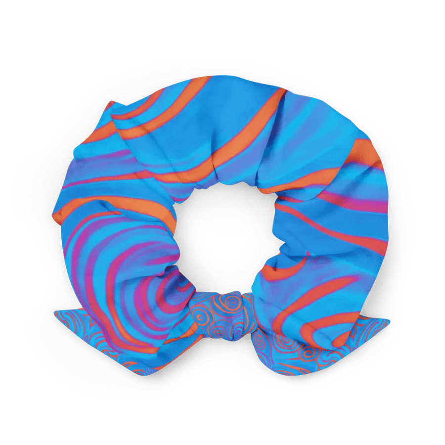 Funky Blue Dreams Liquid Tie-Dye Scrunchie product image (3)