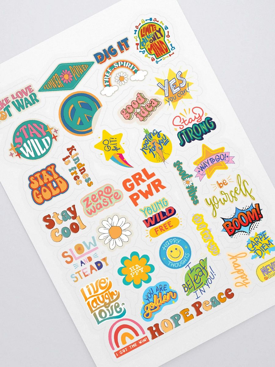 Retro Vibe Motivational Sticker Sheet product image (1)