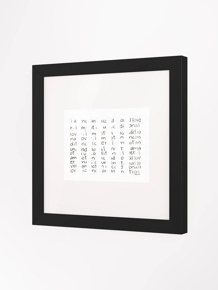 unconditional lover Panel Card Print Framed product image (2)
