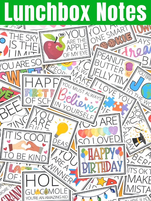 Lunchbox Notes Printables for School Lunches product image (1)