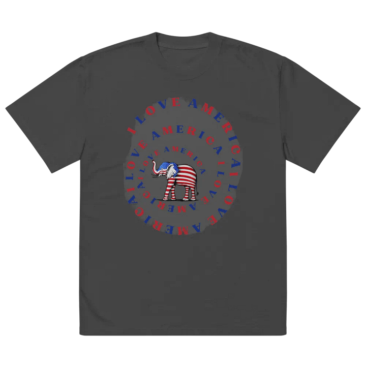 Faded Tee Patriotic Elephant Spiral product image (2)