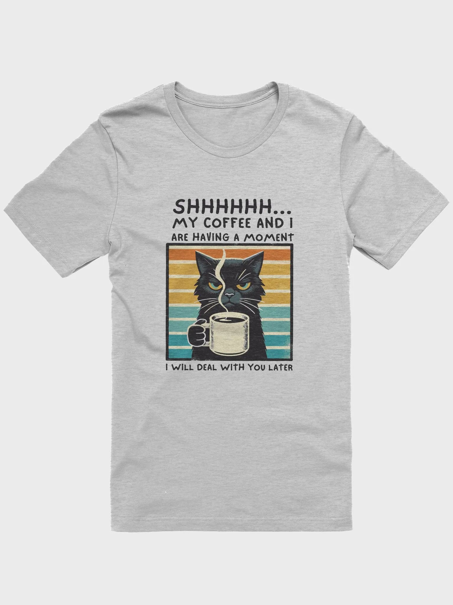 Serious Cat Coffee Moment T-Shirt product image (4)