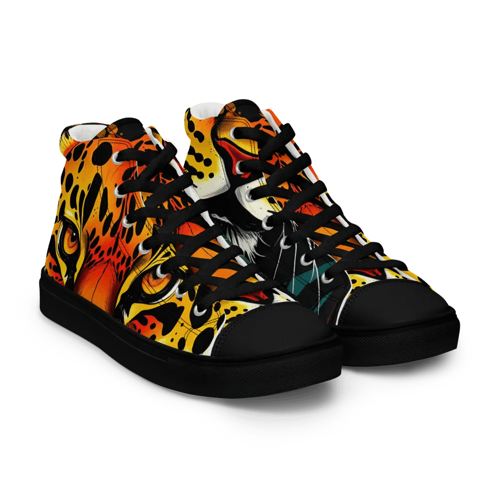men's retro Leopard canvas High Tops product image (8)