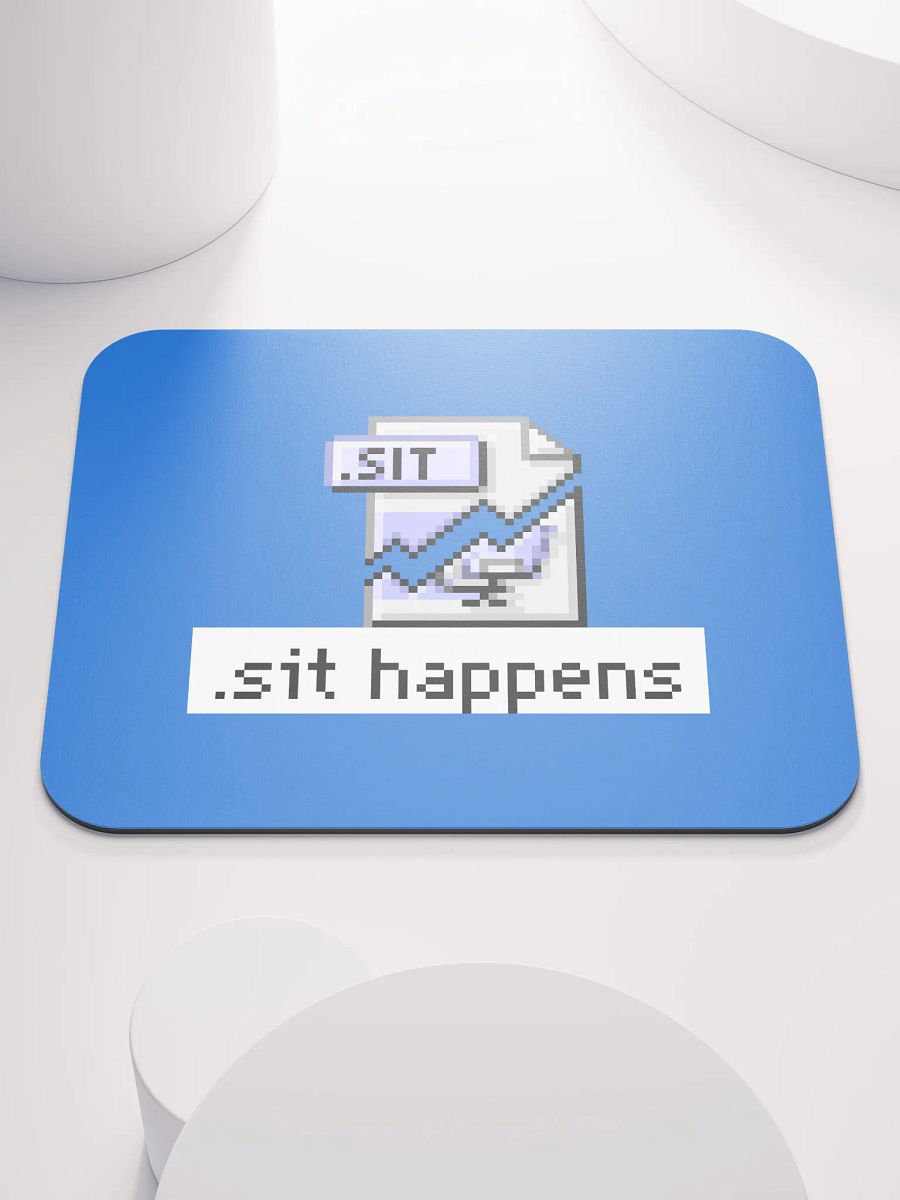 Sit Happens Mouse Pad (Blue) product image (1)