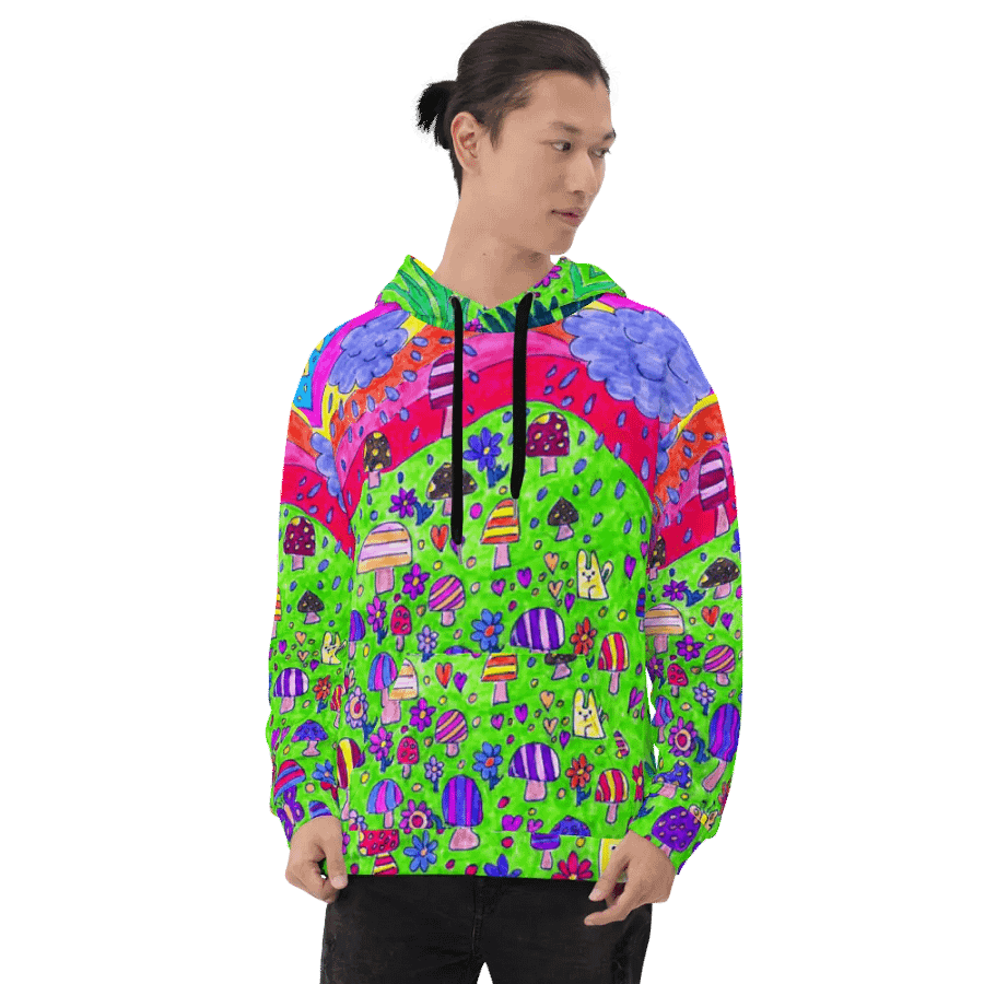 Abstract Nature's Doodle Art Unisex All Over Print Hoodie product image (5)