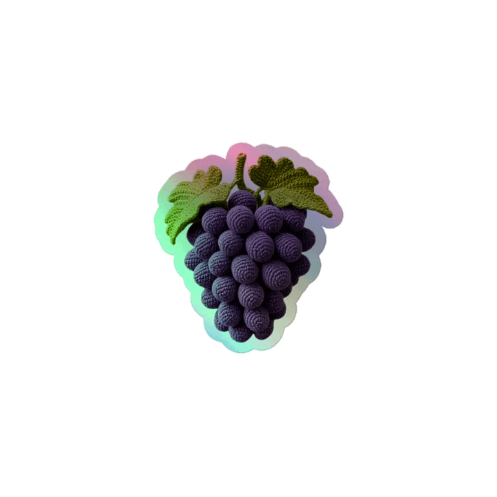 CozyAvocado Kiss-Cut Holographic Sticker Sheet Grape Slice #1 product image (1)