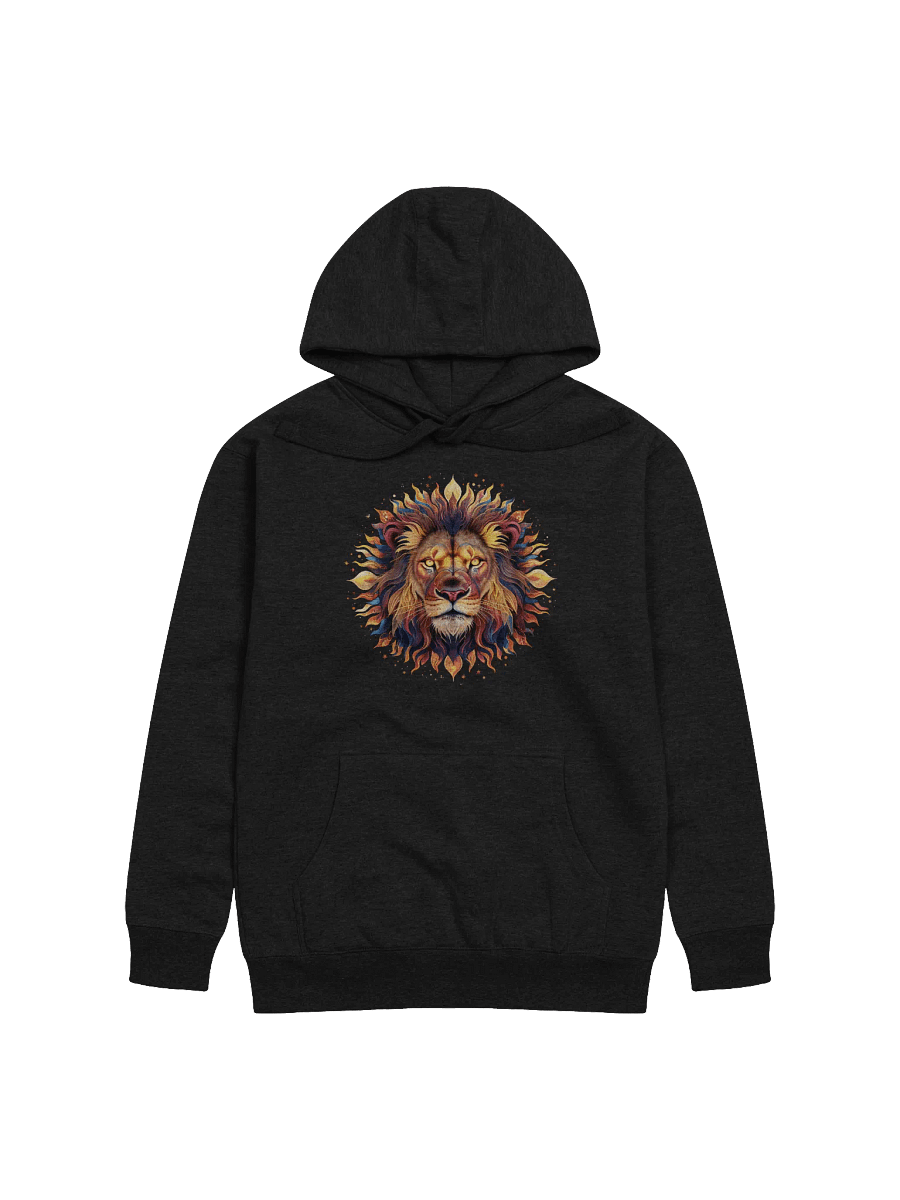 Celestial Majesty: The Fiery Spirit of the Lion - Unisex Premium Hoodie product image (2)
