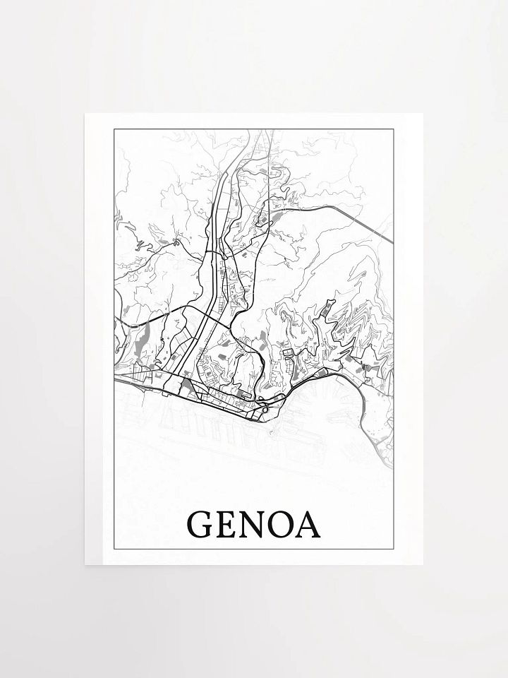 Genoa, Italy, city map print product image (3)