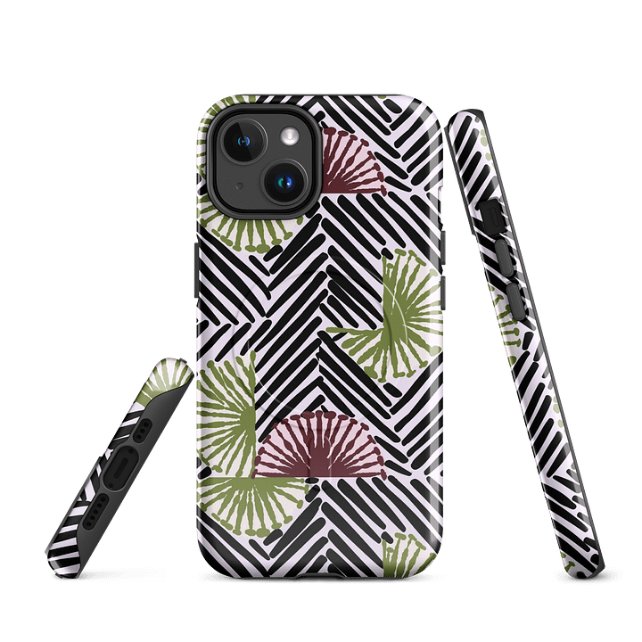 Afrococo Fan Stripes Geometric iPhone® Tough Case product image (1)