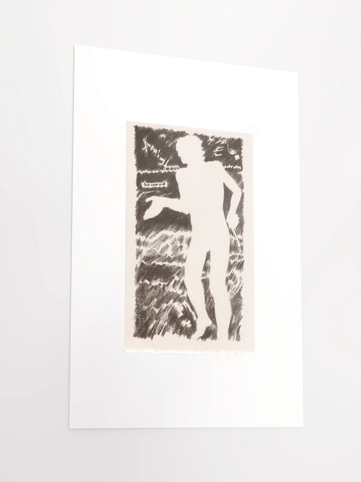 Man with Paintbrush (sepia) 01.07.90 print product image (2)