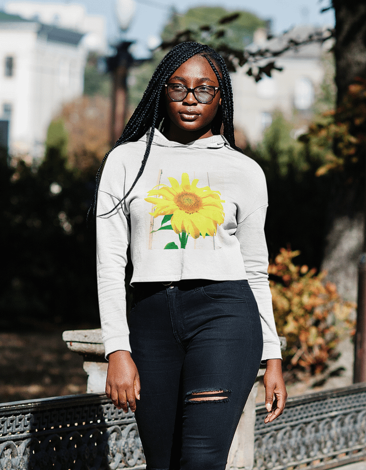 Sunflower Picture Women's Cropped Fleece Hoodie product image (1)